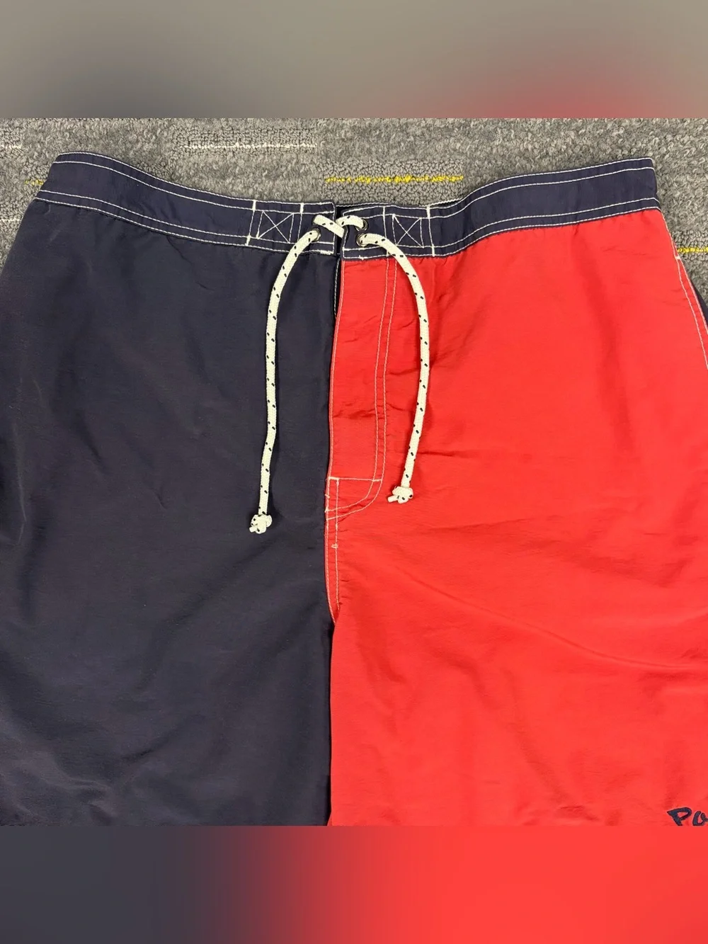 Polo Sport Ralph Lauren Swim Trunks Mens Large Lined Drawstring Pockets 90s Y2K